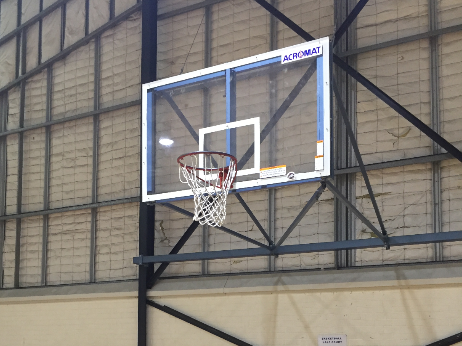 Basketball ring set up