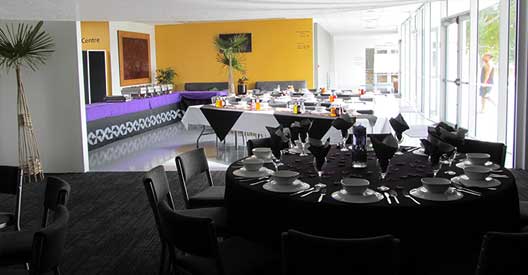 Lions Room Function with buffet setup in the foyer